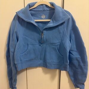 Lululemon Blue Half-Zip scuba Pullover